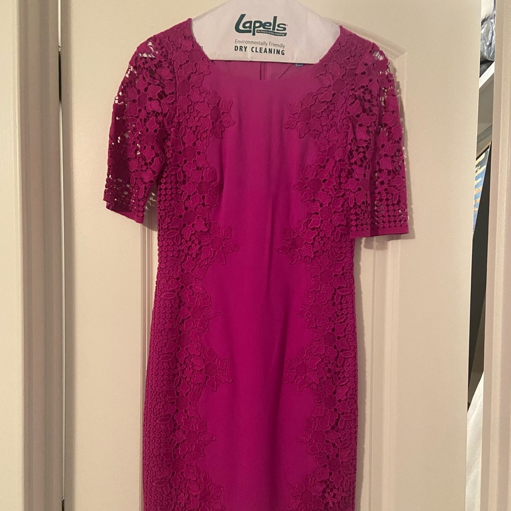 Antonio Melani hot pink embellished dress - size 0